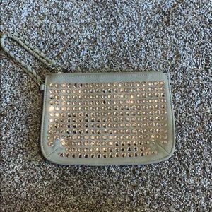 Nude/ Tan Rhinestone Neiman Marcus Wristlet